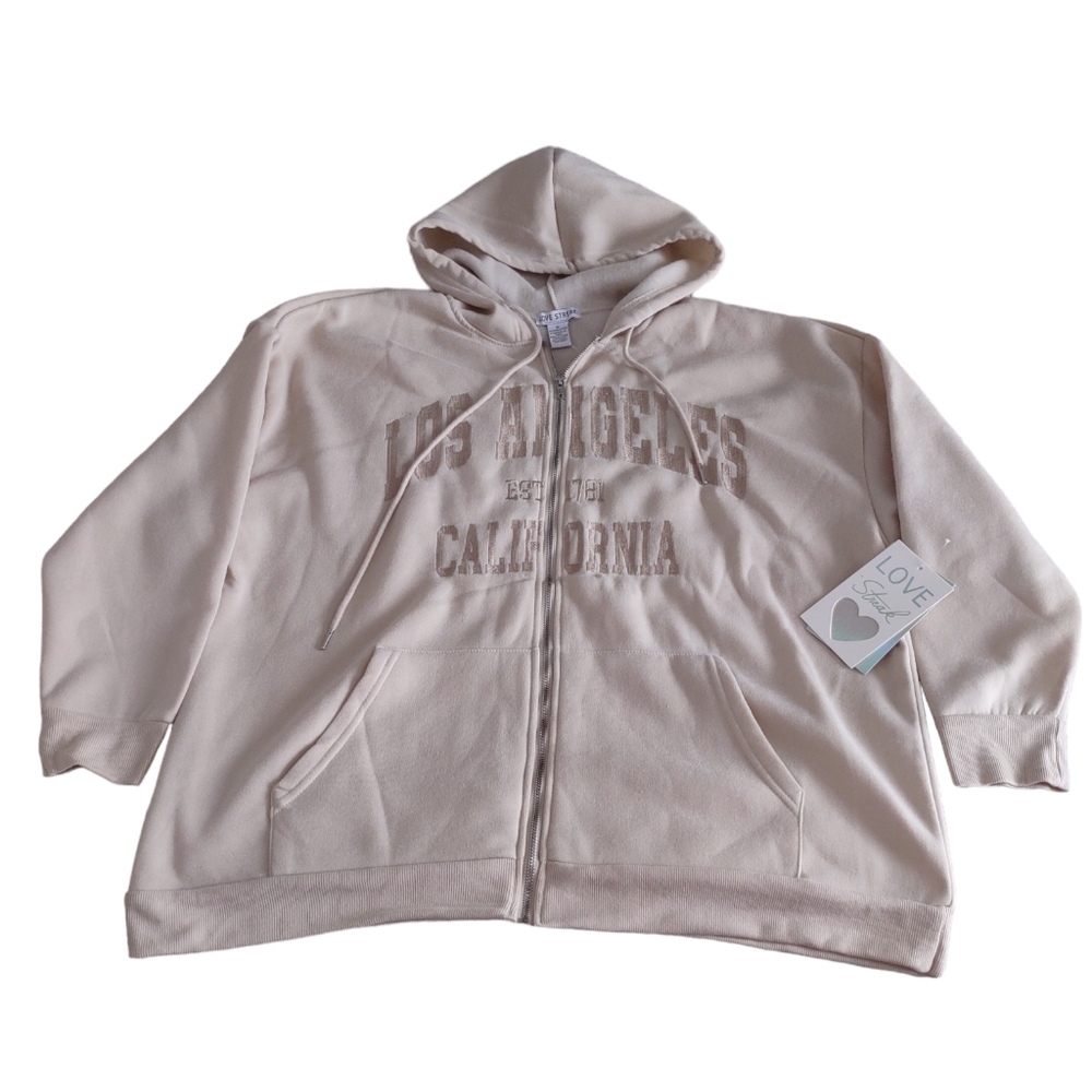 NWT Love Streak 1X Full Zip LA California Hoodie
